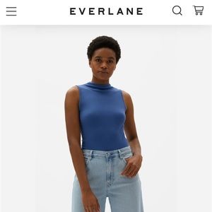 Everlane Pima Micro-Rib Funnel-Neck Tank